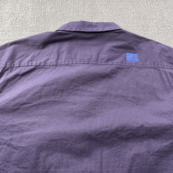 Armani Exchange Shirt Adult 2XL XXL Purple Slim Fit Button Up Long Sleeve Casual - Picture 13 of 14